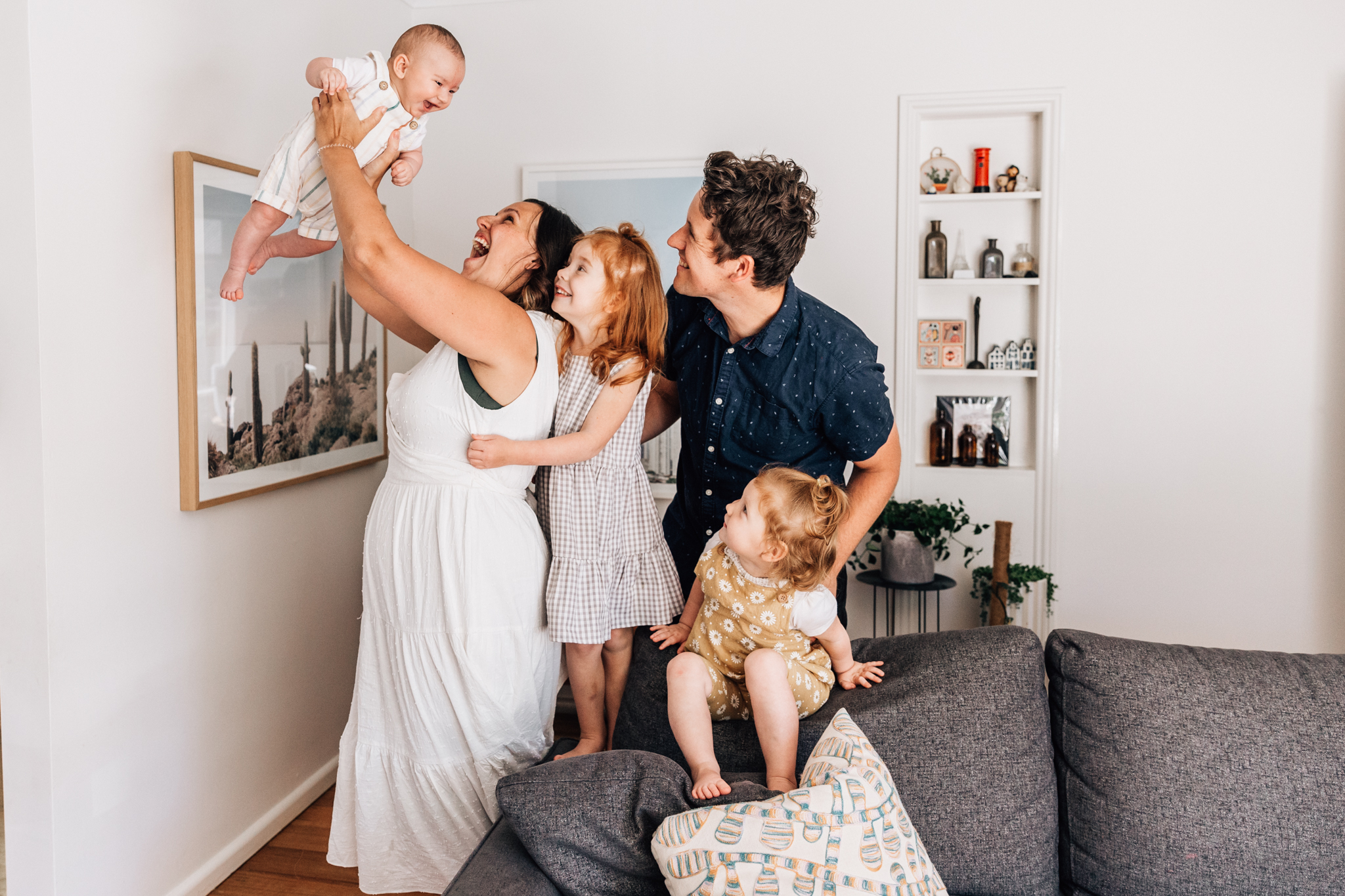 In home family photography session by Melbourne newborn photographer Natalie Hughes